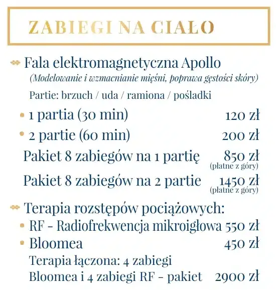 zabiegi na ciało